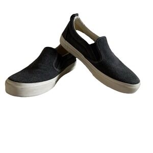 Taos Rubber Soul Shoes Womens Size 9 Charcoal Gray Canvas Comfort Slip On